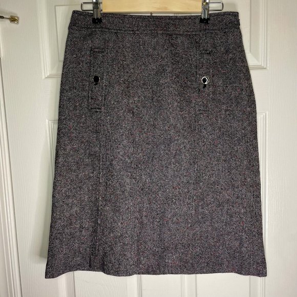Talbots Wool-Blend Tailored Seamed Knee Skirt - Picture 1 of 3